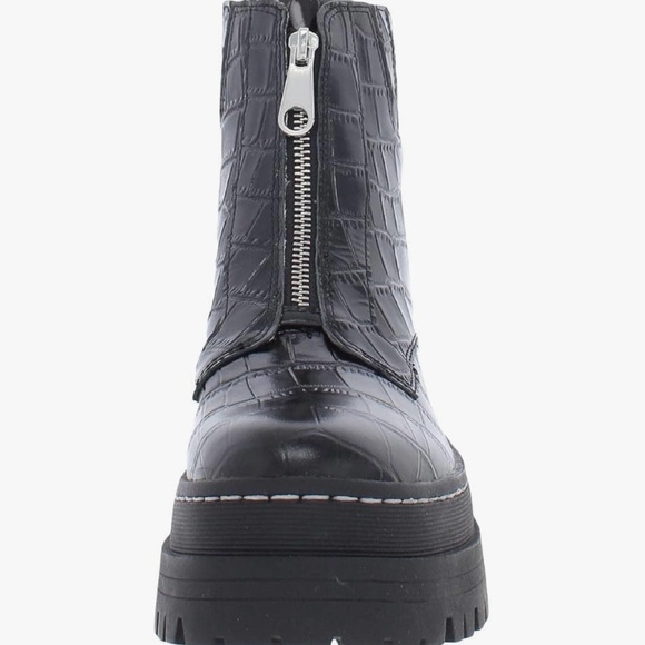 Marc Fisher LTD Platform Ankle Boots zip up black womens size 10 - Picture 3 of 11